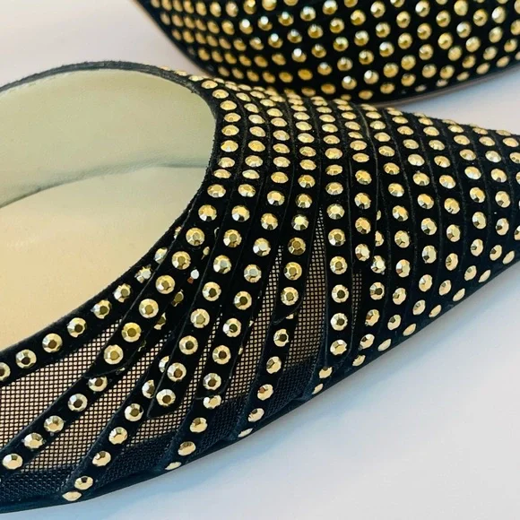 Jimmy Choo Size 8 Black & Gold heels - Picture 3 of 16